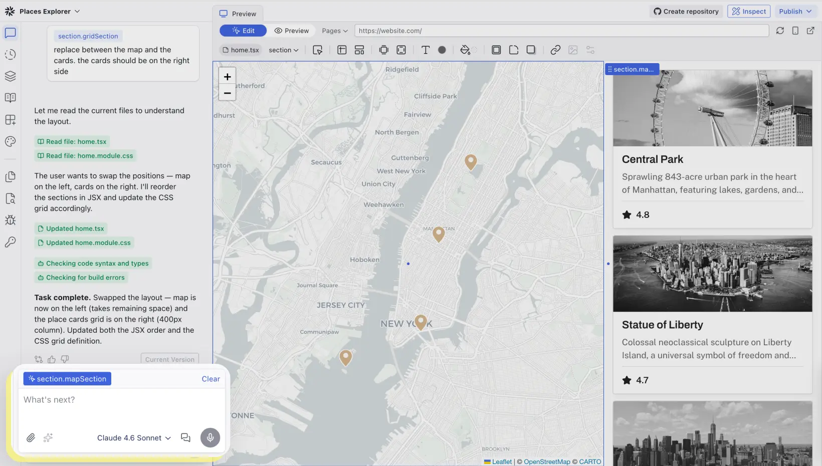Dazl's AI maintains full codebase context so new features integrate seamlessly without breaking existing work.