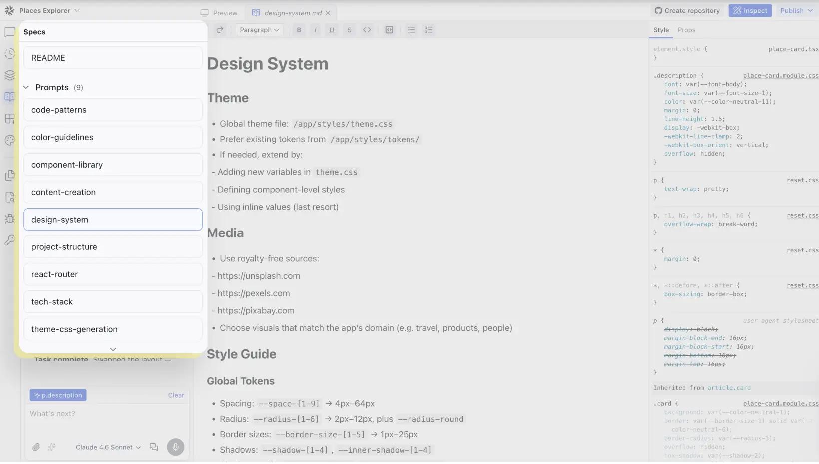 Create PRDs and specs inside Dazl, and generate interfaces that stay aligned as requirements evolve.